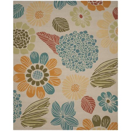 Safavieh 8 x 10 ft. Four Seasons Hand Hooked Large Rectangle Area RugIvory FRS391D-8